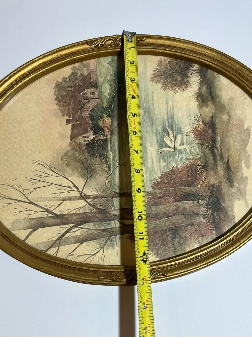 Vintage Homco Oval Watercolor Print by Frank Massa 13